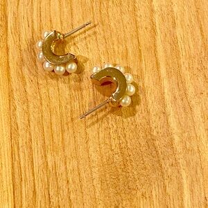 Gold & Pearl Earrings